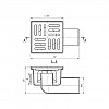 Трап горизонтальный Ani Plast Ta5104 С Пластиковой Решеткой 100X100