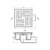 Трап горизонтальный Ani Plast Ta5110 С Пластиковой Решеткой 150X150