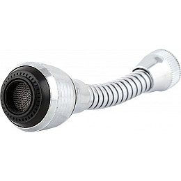 Экономитель воды аэратор насадка на кран Turbo Flex 360˚ Серебристый (hub_wj29h0)