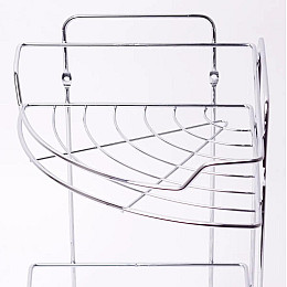 Полка 2-ярусная угловая Besser 29,5х22х33см MKM-0435D Хром (SK000666)