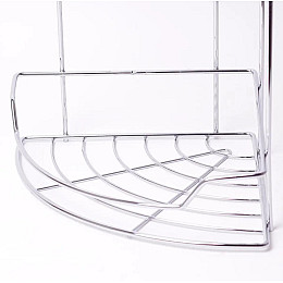 Полка 2-ярусная угловая Besser 29,5х22х33см MKM-0435D Хром (SK000666)