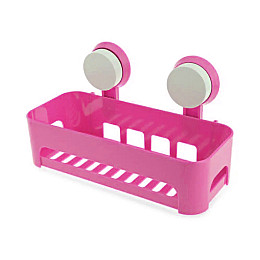 Полиця на присосках прямокутна Aquavita Bathroom Shelves Pink (10081 -hbr)
