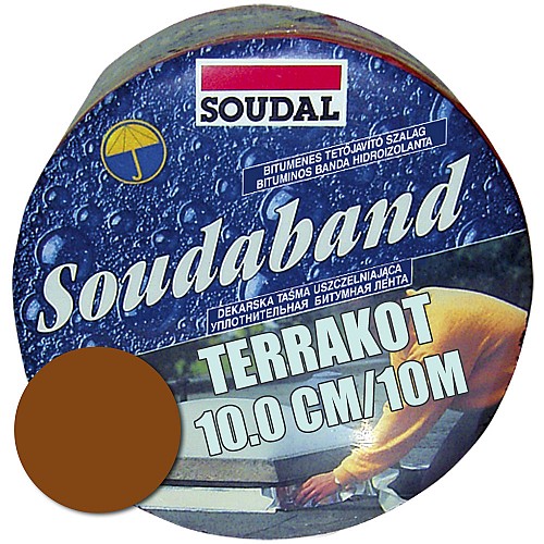 Лента битумная герметизирующая SOUDABAND Терракот 10см/10м