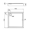 Душевий піддон Qtap Tern 301112 100X100X12См + Сифон