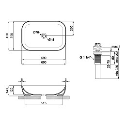 Умывальник (Раковина-Чаша) Qtap Robin С Донным Клапаном Qt13112143Pw White