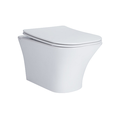 Унитаз Подвесной Qtap Presto Безободковый С Сиденьем Slim Soft-Close Qt24332615Ew
