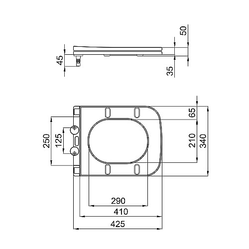 Сидіння для унітазу Qtap Nando з мікроліфтом Slim Qt12991222Aw