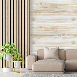 Самоклеящаяся виниловая плитка под дикую грушу Sticker Wall 15.24x91.44x0.15см Матовая