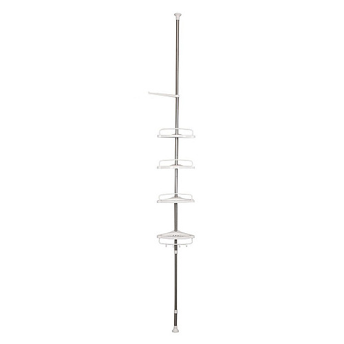 Стійка з полицями для ванної кімнати RIAS Multi Corner Shelf кутова 2.6 м Біла (3_01685)