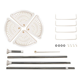 Стійка з полицями для ванної кімнати RIAS Multi Corner Shelf кутова 2.6 м Біла (3_01685)