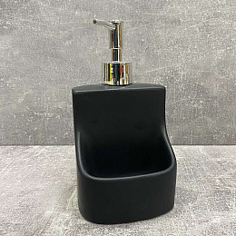 Дозатор рідкого мила 400 мл із підставкою для губки Bona Di 851-289 Black