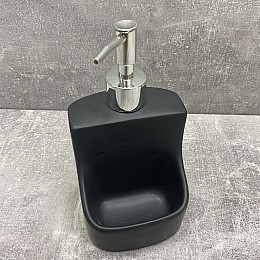 Дозатор рідкого мила 400 мл із підставкою для губки Bona Di 851-289 Black