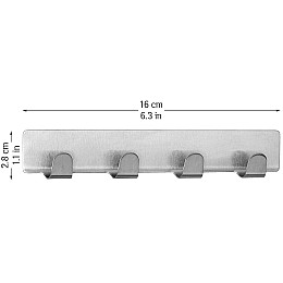 Вішалка самоклеюча 4 крючки LK 16*3.5см 107-10227466