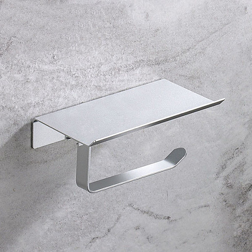 Держатель туалетной бумаги Trend-Box с полочкой из алюминия DAXINI TPH-Al Type-B Серебристый