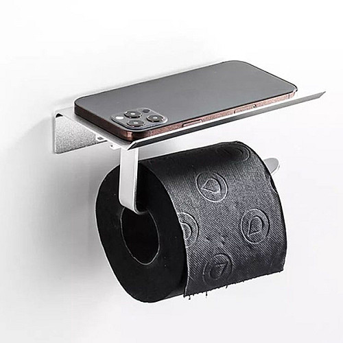 Держатель туалетной бумаги Trend-Box с полочкой из алюминия DAXINI TPH-Al Type-B Серебристый