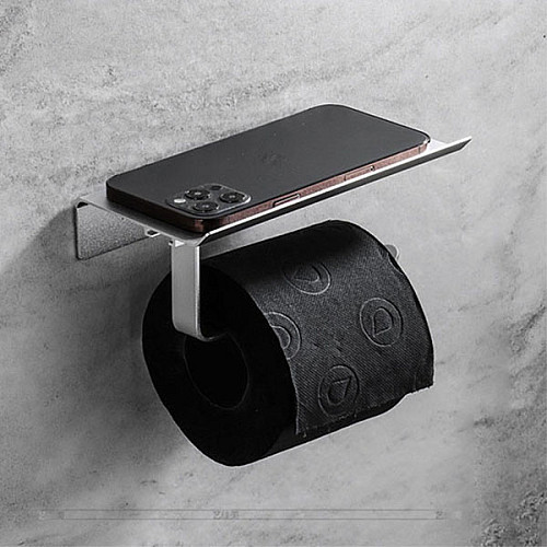 Держатель туалетной бумаги Trend-Box с полочкой из алюминия DAXINI TPH-Al Type-B Серебристый