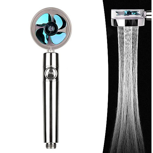 Лейка для душа водосберегающая Turbocharged Shower Head с функцией стоп и вращением на 360° (TSHN332)