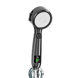 Лейка для душа RIAS RS-33 з LED індикатором температури 4 режими Black