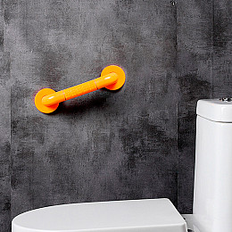 Поручень Lesko STWU-048 30 см для інвалідів прямий з нержавіючої сталі покритий ABS пластиком