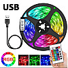 Cветодиодная USB, Bluetooth лента RGB 5050 D7572 для фоновой подсветки HMD 5 метров 136-13127960