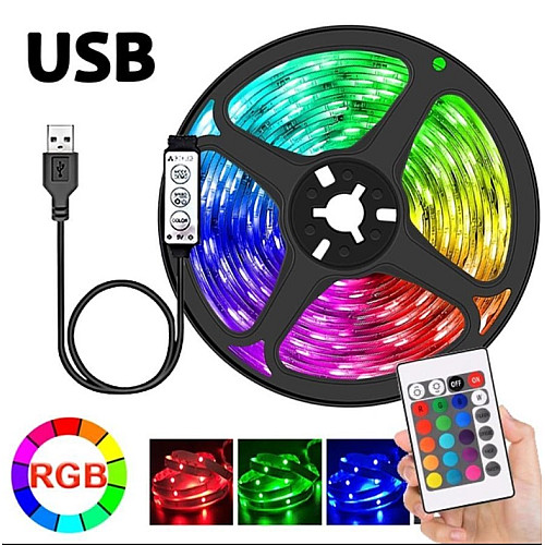 Cветодиодная USB, Bluetooth лента RGB 5050 D7572 для фоновой подсветки HMD 5 метров 136-13127960