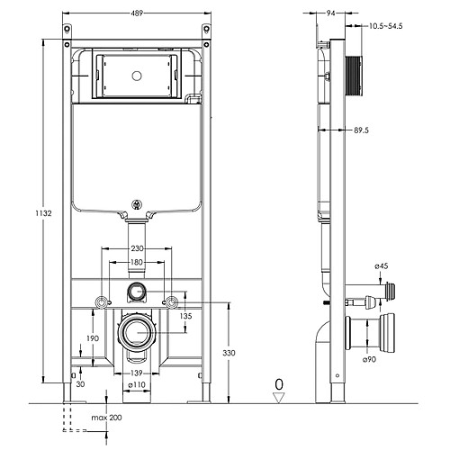 Инсталляция для унитаза 3в1 (инсталляция, крепление, прокладка) Imprese i1230