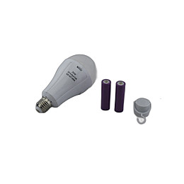 LED лампочка LMI 20W E27 свет белый 1500LM с аккумулятором 2*18650 (8442)