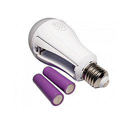 LED лампочка LMI 20W E27 свет белый 1500LM с аккумулятором 2*18650 (8442)