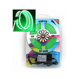 Неоновая гибкая лента силиконовая герметичная LED Neon Flex 0764 12V-220V 5 м Зеленый