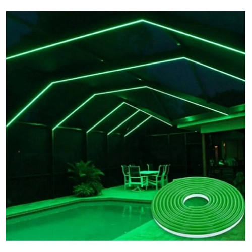 Силиконовая лента NEON LED 0764 5 метров 12V-220V Green