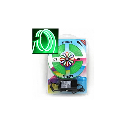 Силиконовая лента NEON LED 0764 5 метров 12V-220V Green