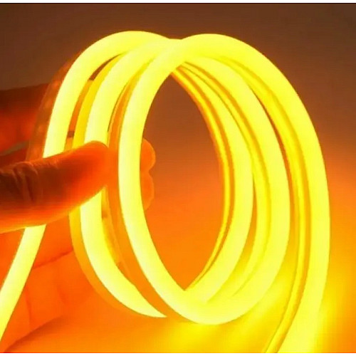 Силіконова стрічка NEON 5 метрів 12V-220V LED 0764 Yellow