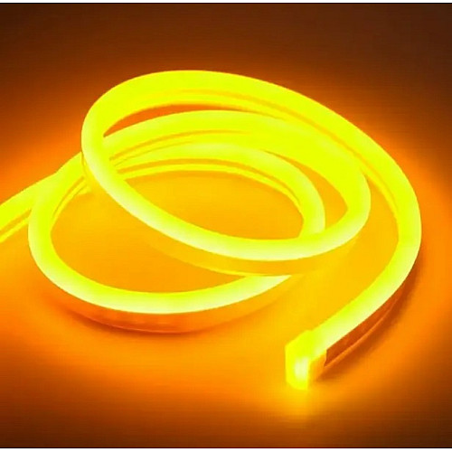 Силіконова стрічка NEON 5 метрів 12V-220V LED 0764 Yellow