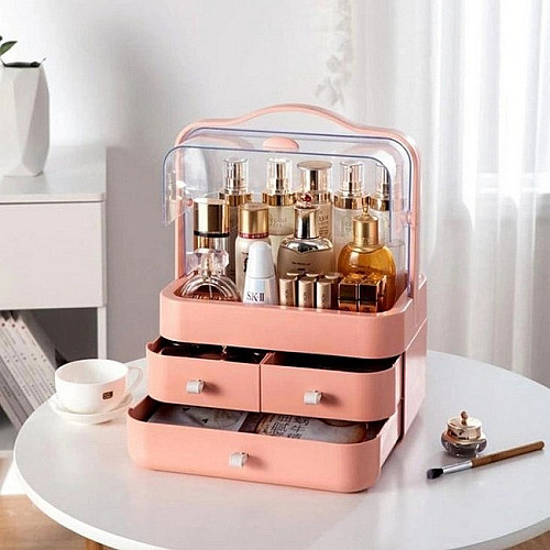 Органайзер для косметики настольный Stenson Cosmetics Storage Box LD-288 Pink