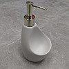 Дозатор жидкого мыла 350 мл с подставкой для губки BonaDi 851-313 White