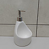 Дозатор жидкого мыла 350 мл с подставкой для губки BonaDi 851-313 White
