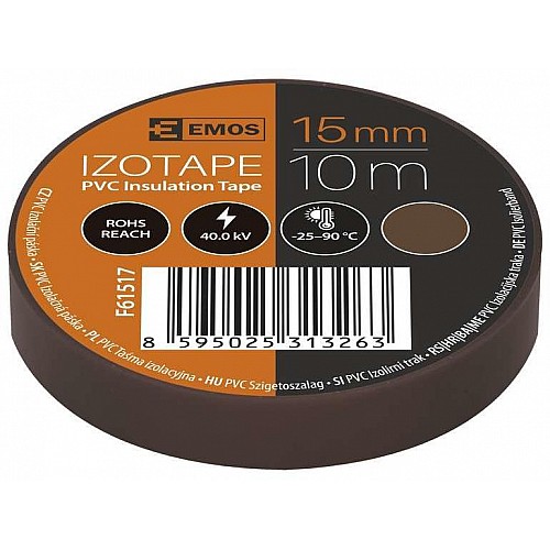 Ізолента EMOS PVC 15/10 BROWN