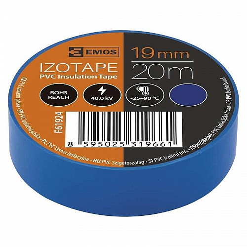 Изолента EMOS PVC 19/20 BLUE