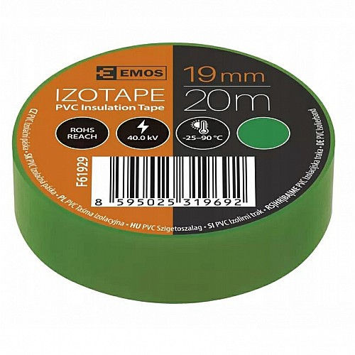 Изолента EMOS PVC 19/20 GREEN