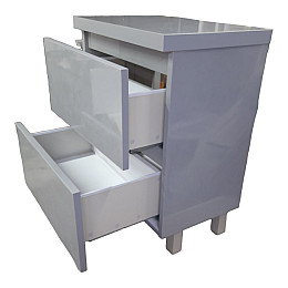 Пластиковая напольная тумба The MIX Лями Grey 3297 tought 80 см