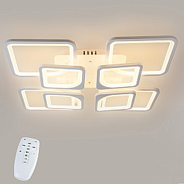 Потолочная LED люстра светильник светодиодный белый Sunlight 5631/4+4