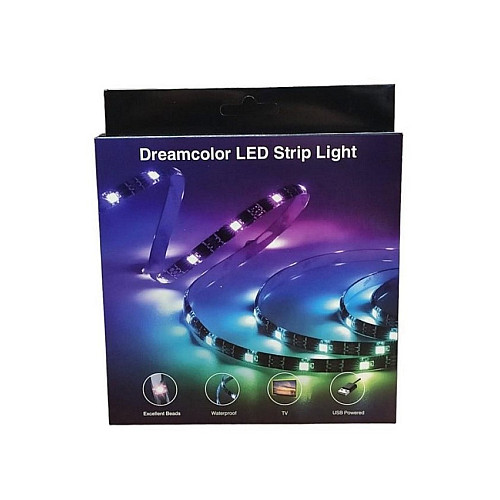 Светодиодная лента для подсветки телевизора и интерьера LED Dreamcolor Strip Light SMD 5050 RGB 30 LED/m USB 5 м