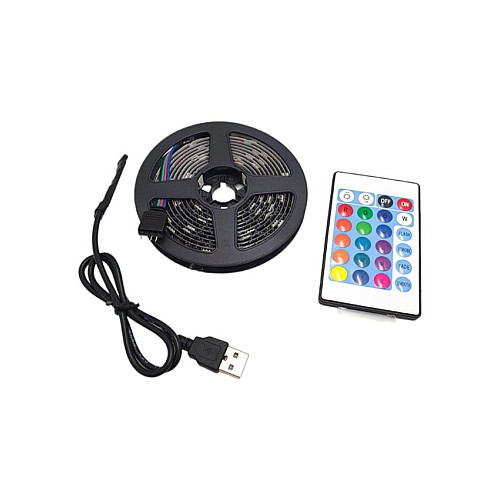 Светодиодная лента на силиконе с пультом управления LED Strip Light SMD 5050 RGB 30 LED/m USB 2 м