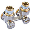 Кран запорный для радиатора Н-образный Roho R5351-075 - 3/4" угловой (RO0214)