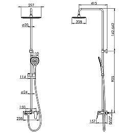 Душева система Imprese BILA DESNE хром