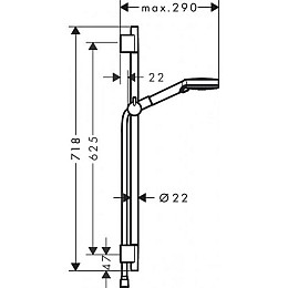Душевая система Hansgrohe Vernis Blend 20230002 черный матовый