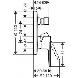 Душевая система Hansgrohe Vernis Blend 20230002 черный матовый