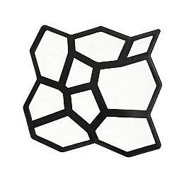 Форма Lesko B50X50 пластикова для виготовлення тротуарної плитки бруківки для бетону цементу (12198-67741)