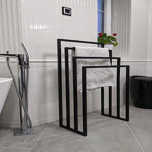 Вешалка для полотенец в ванную I loft you 100х50х30 см Черный (1932277267)