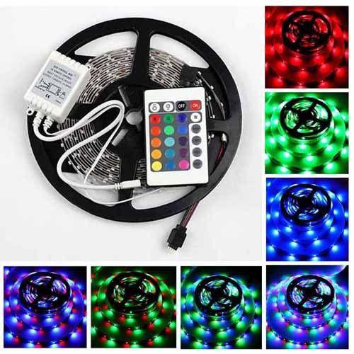 Комплект светодиодной ленты OPT-TOP 3528 RGB в силиконе 5 м с пультом (1756374621)